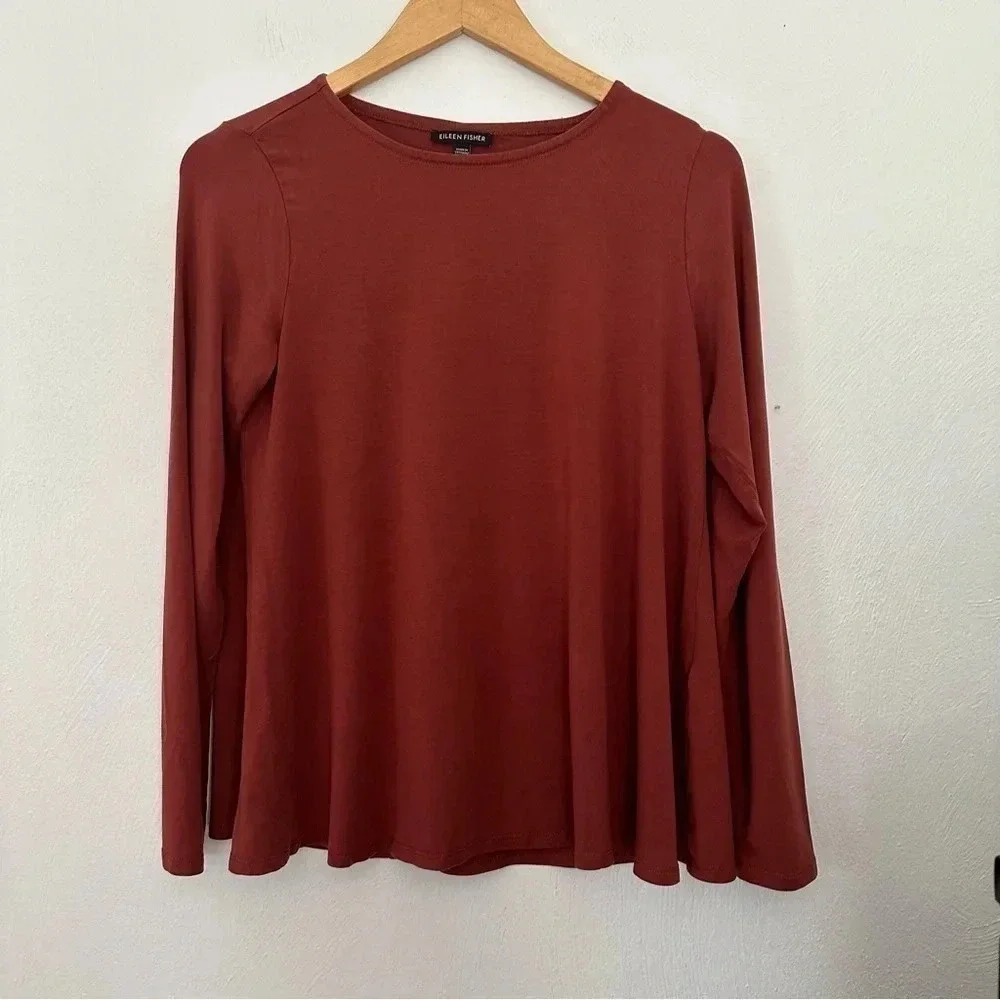 Eileen Fisher Top Long Sleeve Winter Spring Career Casual size PP/PTP 2 Pf6 - Picture 6 of 13